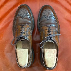 Shell Cordovan Polo Ralph Lauren 8.5 D (Standard) US Wingtip Tobacco Brown